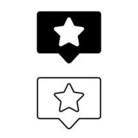 Star Symbol Vektor Satz. Bewertung Illustration Zeichen Sammlung. Rangfolge Symbol. Bewertung Logo.