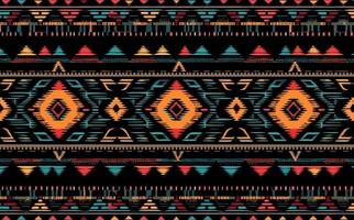 ethnisch abstrakt Ikat Muster. nahtlos Muster im Stammes-, Volk Stickerei, Mexikaner Stil. aztekisch geometrisch Kunst Ornament Druckdesign zum Teppich, Hintergrund, Kleidung, Verpackung, Stoff, Abdeckung, Textil- vektor