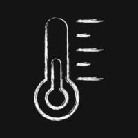 Symbol Temperatur. Wetter Elemente Symbol. Symbole im Kreide Stil. gut zum Drucke, Netz, Smartphone Anwendung, Poster, Infografiken, Logo, Zeichen, usw. vektor