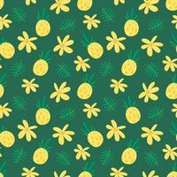 hell tropisch drucken, Frucht, Ananas, Ananas. abstrakt modisch Hintergrund. nahtlos Muster Hand gezeichnet, Vektor