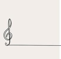 minimalistisk musik linje konst notera, översikt teckning, enkel skiss, musiker instrument ,illustration vektor