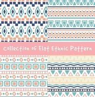 Vektor Illustration von eben ethnisch Muster Sammlung