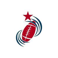 American Football Sport Logo Vorlage Design Emblem vektor