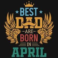 bäst pappa är född i födelsedag tshirt design vektor