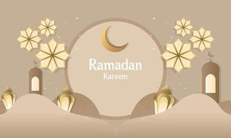 Ramadan kareem von islamisch Festival Design mit islamisch Dekorationen vektor