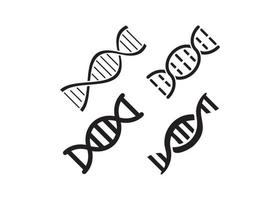 DNA-Symbol Illustration Vektorsatz vektor