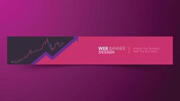 Banner mit Graph zum Netz Design vektor