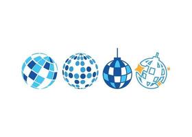 disco ball icon illustration vector set