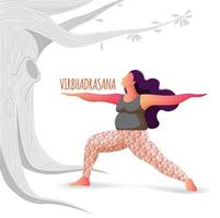 Frau, die Yoga-Pose praktiziert vektor
