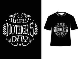 mors dag t-shirt design, mamma t skjorta, Lycklig mors dag vektor