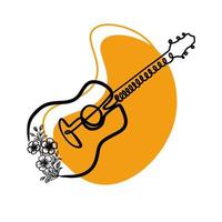 Gitarre Symbol Vektor Illustration, Marke Identität Emblem
