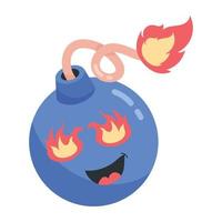 modisch Bombe Emoji vektor