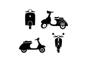 Design-Vorlage für Vespa-Roller-Symbole vektor