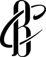 kreativ brev före Kristus logotyp vektor
