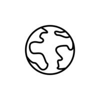 jord ikon, klot vektor illustration isolerat på vit bakgrund