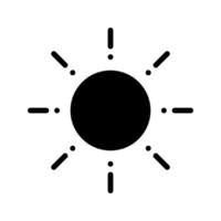 Sol ikon vektor isolerat på vit bakgrund