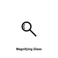 Vergrößerung Glas Vektor Symbol auf Weiß Hintergrund