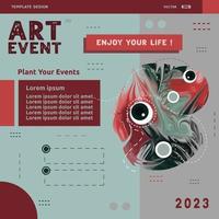 design konst händelse social media posta mallar. abstrack mall design lämplig för fester och konst aktivitet planer vektor