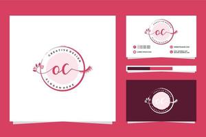 Initiale ok feminin Logo Sammlungen und Geschäft Karte Vorlage Prämie Vektor