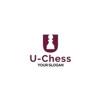 u schack logotyp design vektor
