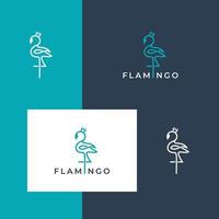 logotyp design flamingo vektor