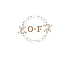 Initiale von Briefe schön Blumen- feminin editierbar vorgefertigt Monoline Logo geeignet zum Spa Salon Haut Haar Schönheit Boutique und kosmetisch Unternehmen. vektor