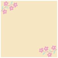 söt blommig ram med rosa blommor på en beige bakgrund. vektor illustration. enkel bakgrund med blommig ornament mellan enkel fält som kan vara Begagnade till plats text.