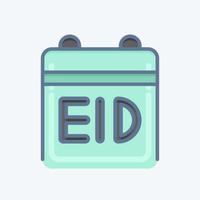 Symbol Kalender. verbunden zu eid al fitr Symbol. islamisch. Ramadan. einfach Illustration vektor