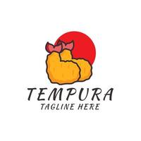 japanisch Essen Tempura Restaurant Logo Vektor Symbol Symbol Illustration Design Vorlage