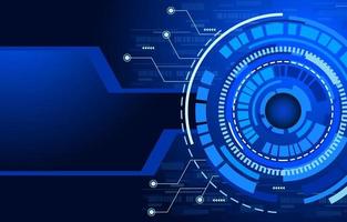 blauer futuristischer Hightech-Cyberspace-Technologiehintergrund vektor