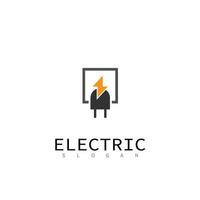 elektrisk kraft modern tec teknologi logotyp design vektor