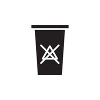 Müll Behälter Vektor zum Symbol Webseite, ui essentiell, Symbol, Präsentation