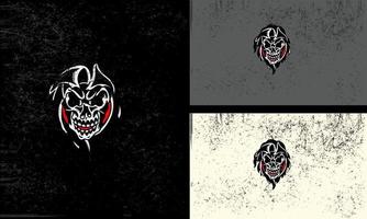 Kopf Schädel Monster- Vektor Illustration Maskottchen Design