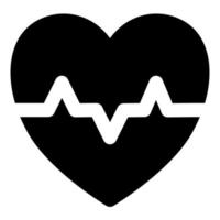 Herz Pflege von Welt Gesundheit Tag solide Symbol Stil vektor