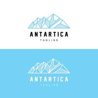 berg logotyp, antarktisk isberg logotyp design, natur landskap vektor, produkt varumärke illustration ikon vektor