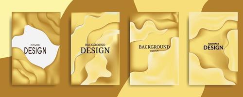 guld abstrakt lutning för täcka bakgrund design vektor mall