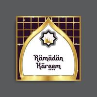 Luxuskarte Gruß Ramadan Vektor Vorlage