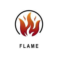 Feuerflamme Logo Symbol Vektor Design-Vorlage