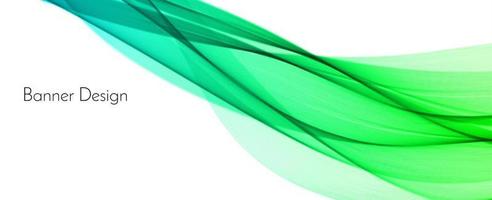 abstrakt grön modern dekorativ vågdesign banner bakgrund vektor