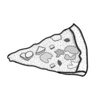 Jahrgang Pizza Färbung Seiten vektor