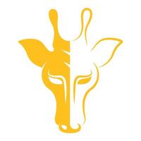 giraff logotyp ikon design vektor