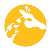 giraff logotyp ikon design vektor