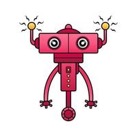 süß Illustration Maskottchen Roboter Design kawaii vektor