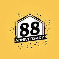 88 år årsdag logotyp vektor design födelsedag firande med geometrisk isolerat design