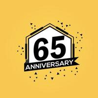 65 Jahre Jahrestag Logo Vektor Design Geburtstag Feier mit geometrisch isoliert Design