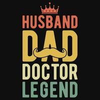 Make pappa läkare legends typografisk tshirt design vektor