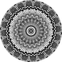 Erwachsene Färbung Seite mit Blumen Muster. schwarz und Weiß Gekritzel Kranz. Blumen- Mandala. Strauß Linie Kunst Vektor Illustration isoliert auf Weiß Hintergrund. runden Design Element