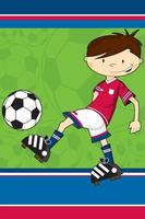 söt tecknad serie fotboll fotboll spelare - sporter illustration vektor