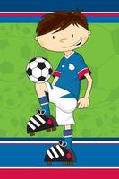 süß Karikatur Fußball Fußball Spieler - - Sport Illustration vektor