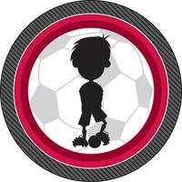 Karikatur Fußball Fußball Spieler im Silhouette - - Sport Illustration vektor